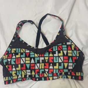Brooks Geometric Patterned Sports Bra